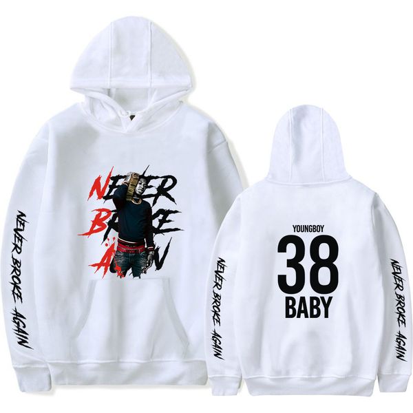

youngboy never broke again high collar sweatshrits women's new print casual hooded clothes trend 2020 fashion hoodie sweatshir ypf549, Black