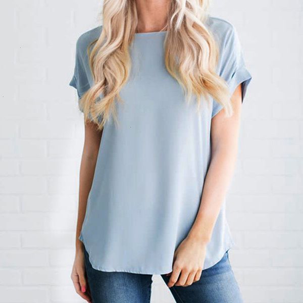 

женщины топы женщины блуза новая мода горячие продажи женщины дамы богемское шифоновое основные коротким рукавом одежды casual match femme э, White