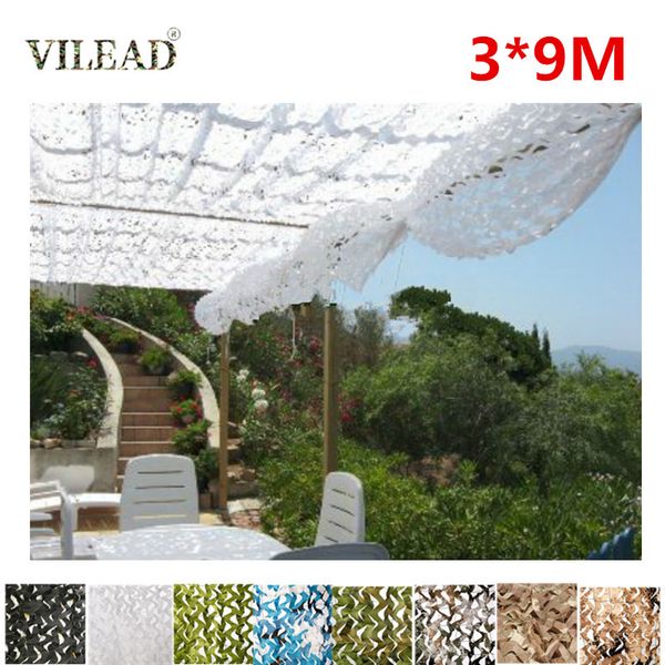 

tents and shelters vilead 3*9m reinforced sun shelter camo netting camouflage net concealment mesh restaurant background terrace decoration