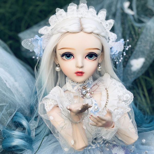 

bjd doll 1/3 sd dolls 60cm 18 ball jointed fairy dolls with clothes outfit shoes wig hair makeup gift for girls t200428