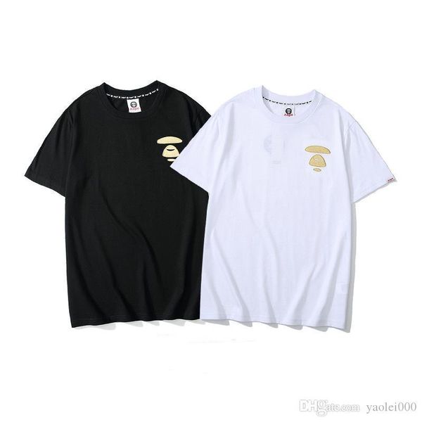 

men's luxury t shirt designer short sleeve new craze brand wide casual stamping embroidery hip hop couple half sleeve, White;black