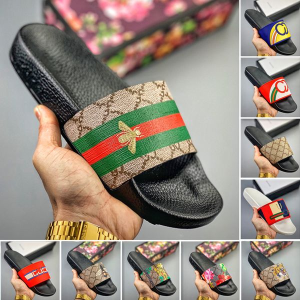 

С коробкой слайды лето роскошный дизайнер пляж крытый плоские G сандалии тапочки