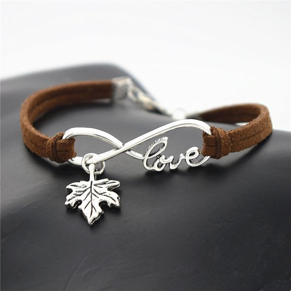 leaf charm bracelet
