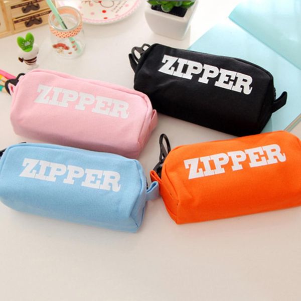 

small fresh pencil bag large capacity canvas pencil case case