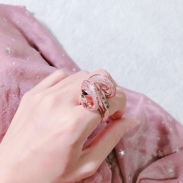 

exquisite rings 18k domineering sheep head ring show the unique charm of the female atmosphere exquisite gifts for women, Golden;silver