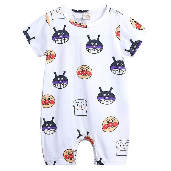 

new baby clothing 100% cotton rompers baby boy girls short sleeve summer cartoon toddler cute clothes baby cotton outfit, Blue