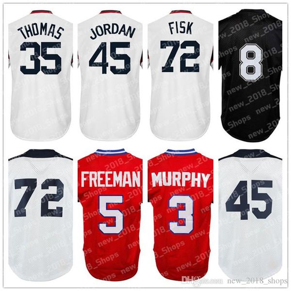 

retr45 Michael CHICAGO baseball WHITE SOX 5 Freddie Freeman Atlanta jersey Braves 8 Bo Jackson Carlton 3 Dale Murphy 72 Fisk 35 Frank Thomas