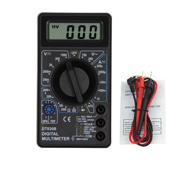 

1pcs dt830b ac/dc lcd digital multimeter 750/1000v voltmeter ammeter ohm tester high safety handheld meter digital multimeter