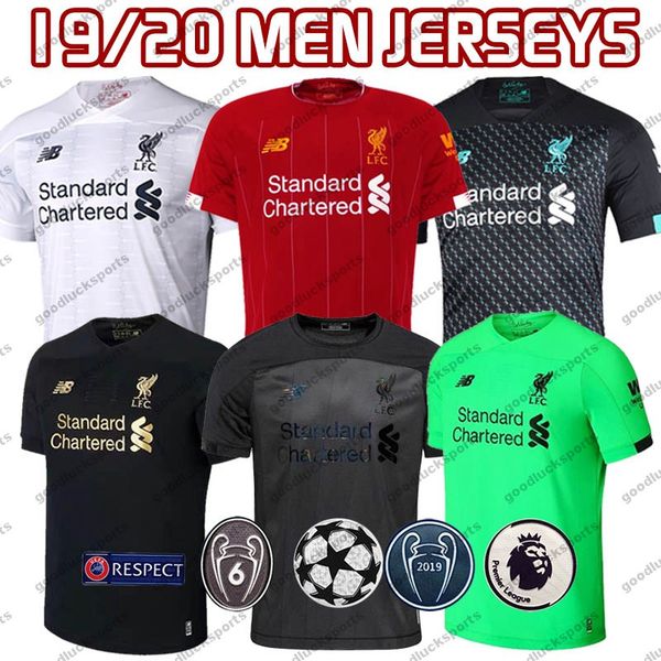 

1920 liverpool 13 men hirt euro ize 4xl 100 occer  alah virgil a becker jer ey home away third gk football, Black