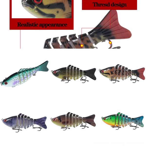 

qywdq luya fake bait fasting soft fishing set fish color simulation soft 5 bait