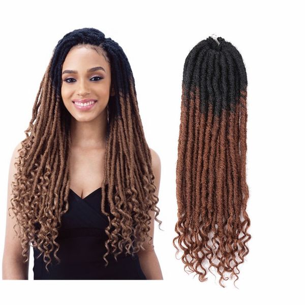 2019 Bobbi Boss Nu Locs Synthetic Braiding Hair 18inch Crochet Hair Goddess Locs Faux Locs Curly Crochet Hair Exntension For Women From