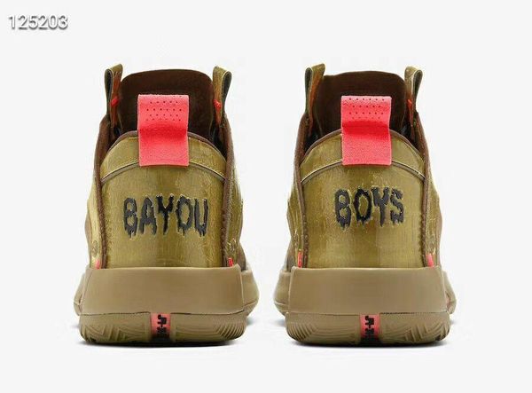 

2020 new jumpman xxxiv 34 pe bayou boys zion williamson brown gold kids men basketball shoes, Black