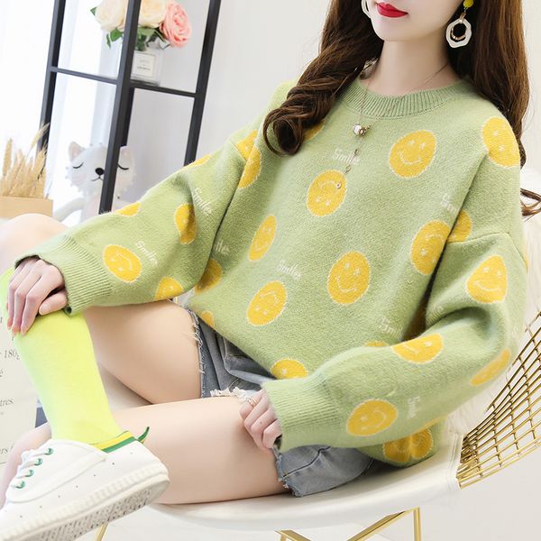 

2019 autumn winter new lovely slim women sweater, White;black