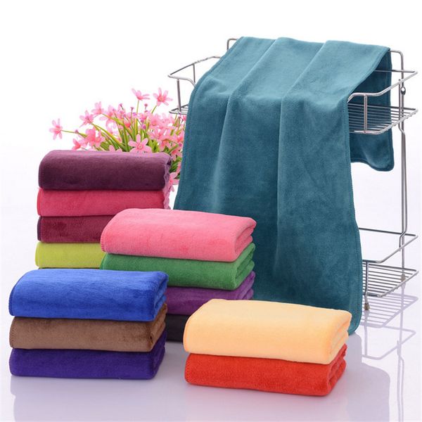 

15 colors microfiber fabric dry hair towels 35*75cm car wash hair cleaning towel absorbent face hand towel bathroom toallas