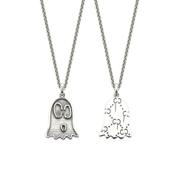 

retro necklace women men silver halloween jewelry long chain 65cm