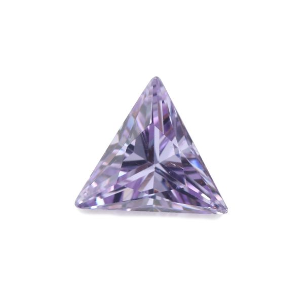 

50pcs 3*3~10*10mm 5a lavander color triangle shape cubic zirconia stone synthetic stone for sale, Black