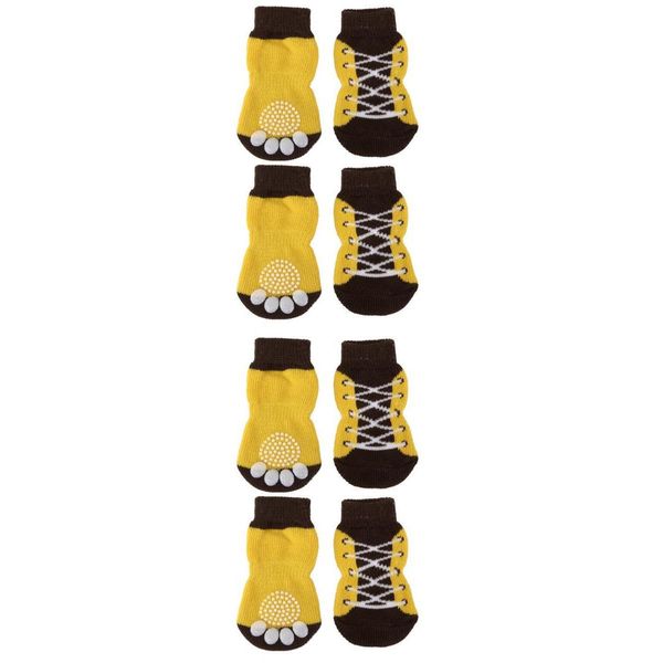 

2 set pet dog puppy shoes slippers non-slip socks pattern m,s