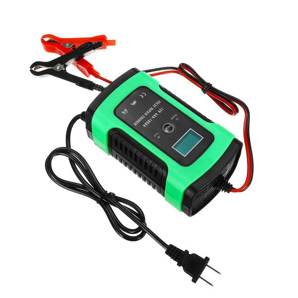 

imars green 12v 6a pulse repair lcd battery charger for car motorcycle lead acid battery agm gel wet