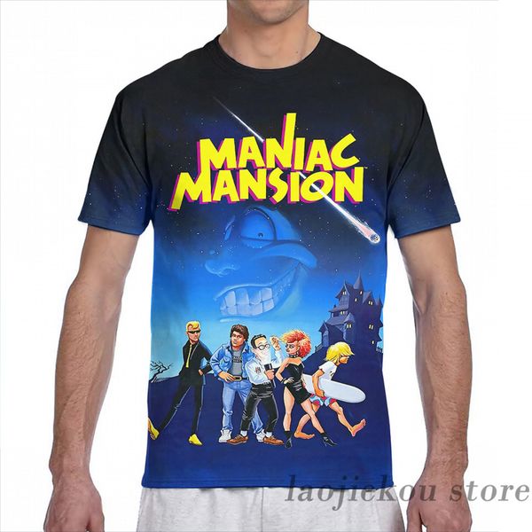 

day of the tentacle maniac mansion (high contrast) men t-shirt women all over print fashion girl t shirt boy tees, White;black