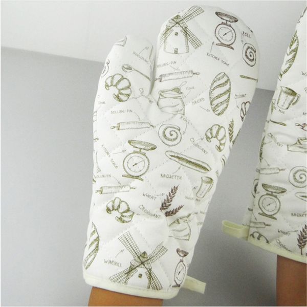 

10шт чистый хлопок утолщенные микроволновая печь тепло защитные перчатки кухня печь выпечки высокая температура выпечки кастрюля тепло защит