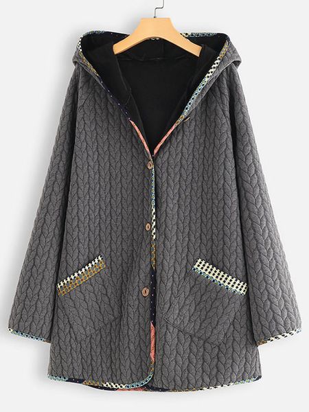 

2019 autumn and winter new women's diamond-shaped mid-length cotton coat loose large size cotton jacket quilted jacket, Black;brown