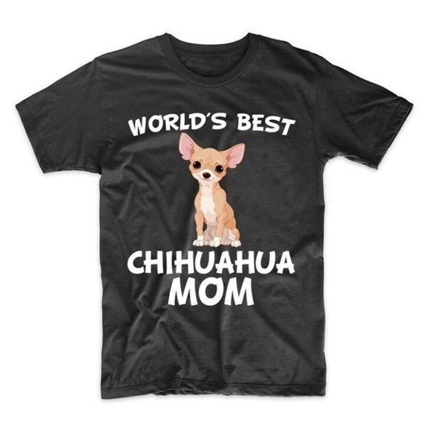 

world's chihuahua mom dog owner t-shirt tee tee shirt, White;black