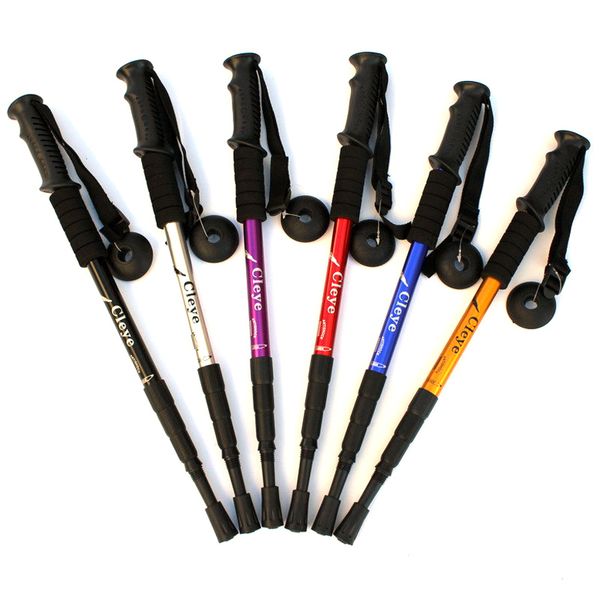 

кемпинг альпинистский тростник из алюминиевого сплава амортизатор с прямой ручкой треккинг полюс трость на открытом воздухе туризм путешеств