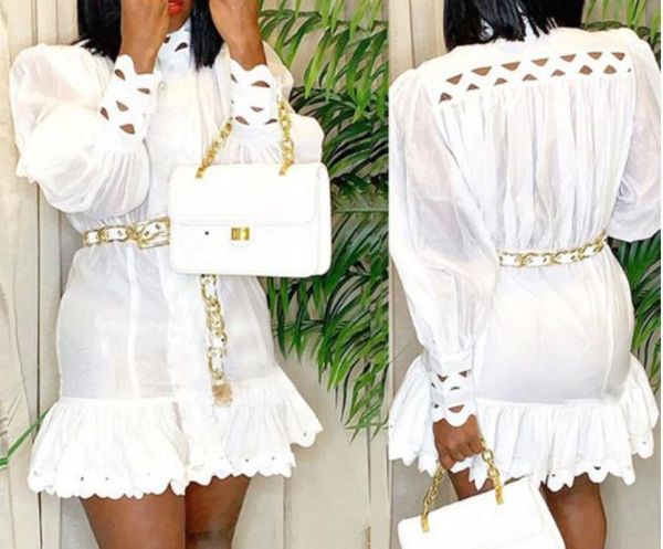 

color long sleeve slim ruffle dresses fashion women party dresses white color women dresses fashion solid, Black;gray