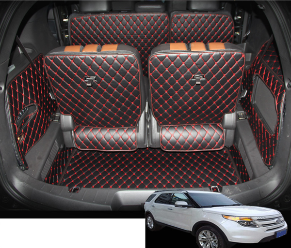 

for explorer leather car trunk mat mat cargo liner 2011 2012 2013 2014 2015 2016 2017 2018 2019 interior boot 5