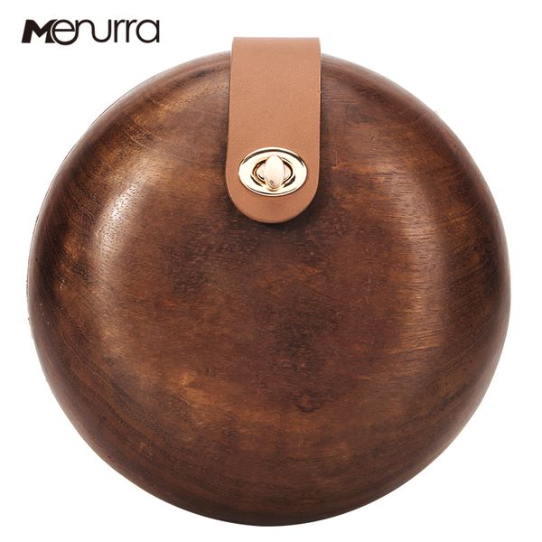 

wooden handbag women evening beach circular bags travel party wedding crossbody bag