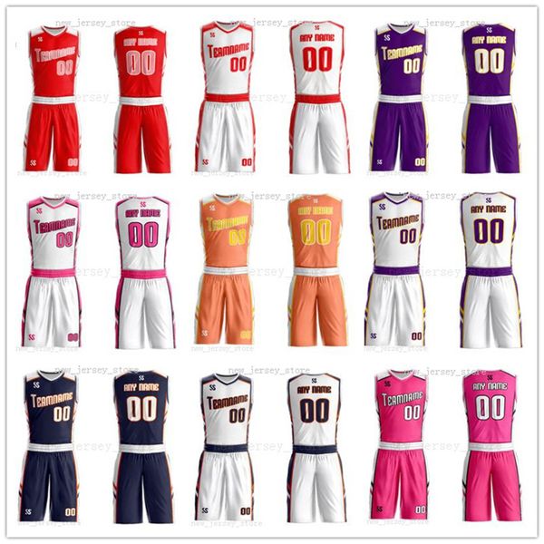 

customize any name any number man women lady youth kids boys basketball jerseys sport shirts as the pictures you offer zz0078, Black;red