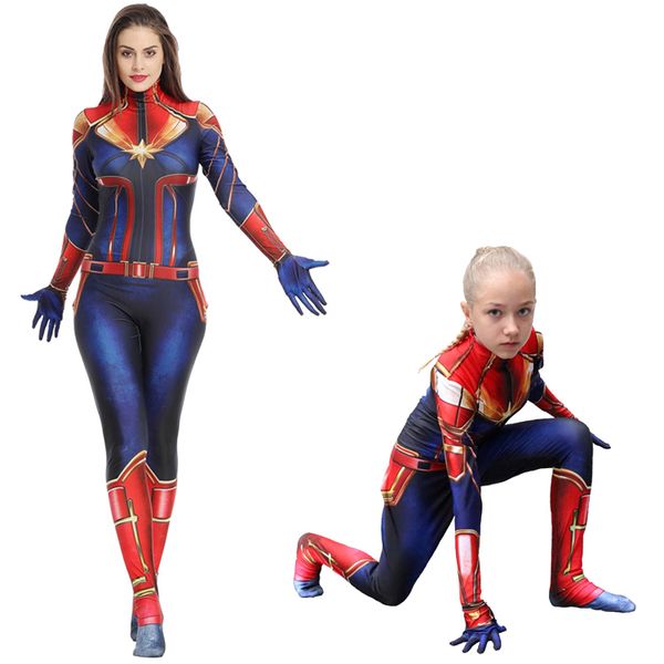 

captain marvel cosplay costumes for kids & superhero clothes girls one piece party costume kids clothing ss81, Blue