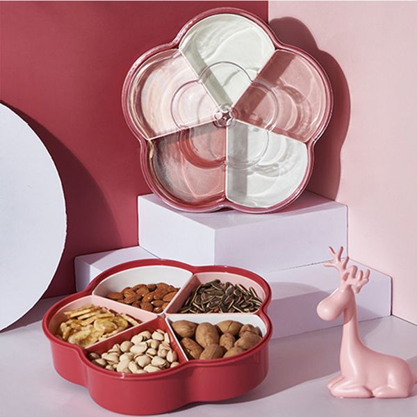 

candy box dried fruit plate fruit basket home living room coffee table creative multi-grid dessert snack plate