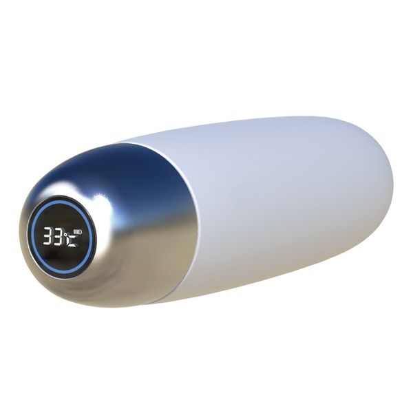 

smart bottle, food grade stainless steel vacuum insulated, lcd touch screen temperature indicator, drinking reminder, keep heat&cold white