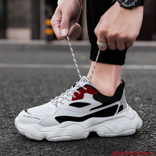 

men s designer white black red casual shoes fashion breathable outdoor indoor universal light thick bottom casual sneakers