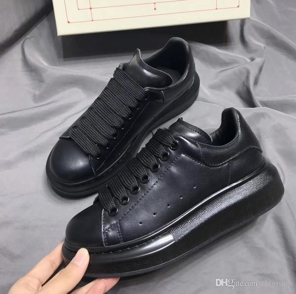 

triple black mens women platform sneaker designer trainers white calfskin leather reflective 3m multicolor eyelets laces wedding pretty shoe