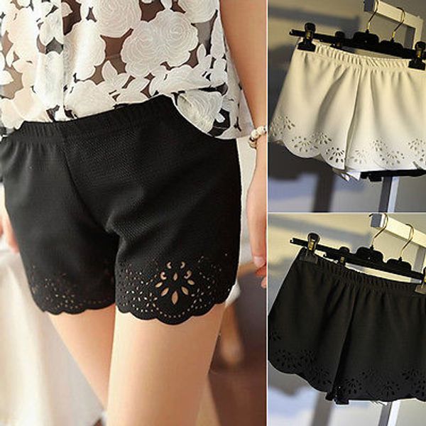 

women's white black high waist shorts beach high waist summer casual shorts beach