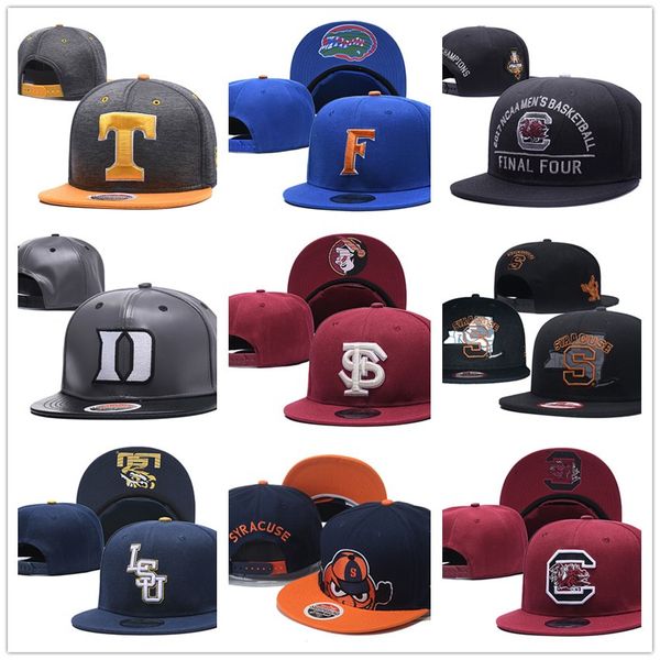 

оптовая ncaa college basketball caps регулируемое hip шапки snapbacks колледжа моды hop chapeaus вышитыми логотипами бесплатная доставка, Black;white