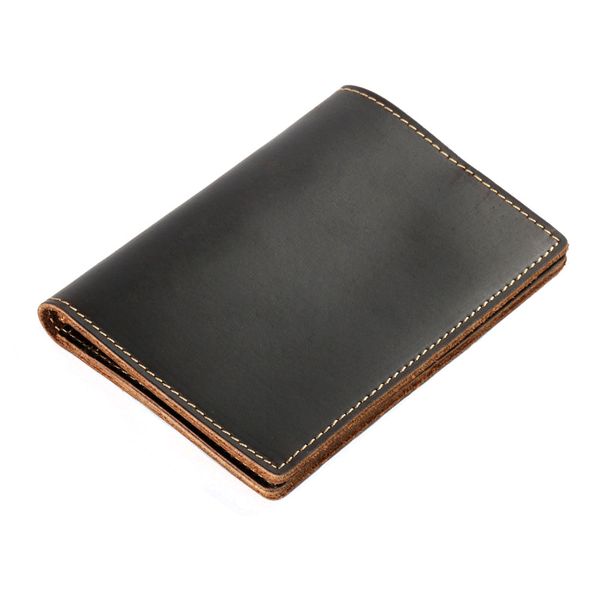 

new vintage genuine leather passport cover travel usa men passport case multifunction case for wallet purse, Brown;gray