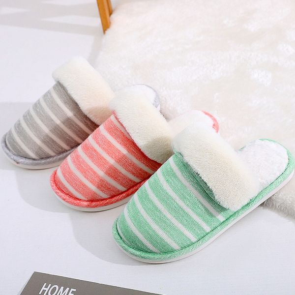 

sagace japanese slippers winter couple home slippers home indoor thick bottom plush warm floor cotton women, Black