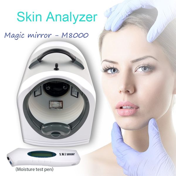 

popular new arrival portable skin analyzer facial skin analysis machine 3d magic mirror acne pigment wrinkle testing equipment