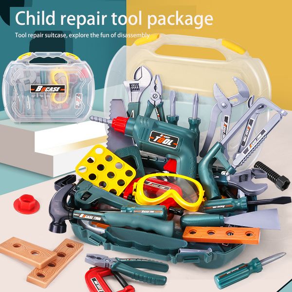 

children's toy toolbox set boy play house simulation repair electric drill repair box baby screw screw toy 2 years 3 years old