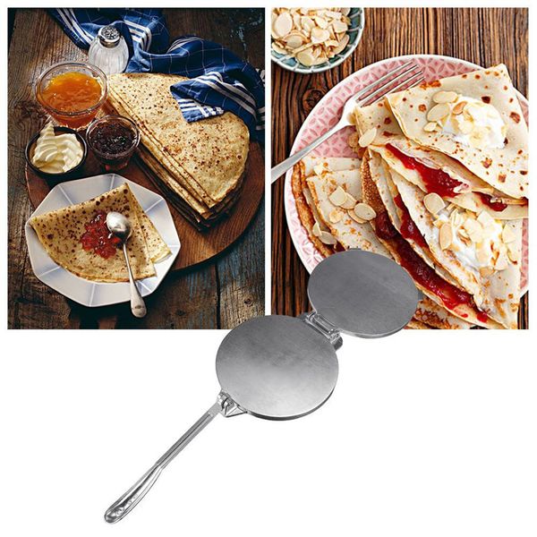 

1 pcs 20cm tortilla maker press pan heavy restaurant commercial aluminium tortilla pie maker dough press duty restaurant tools