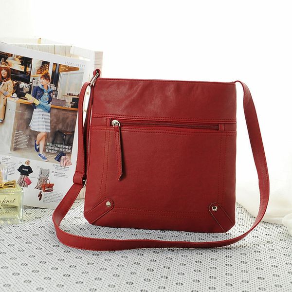 

Elegant Women Crossbody Shoulder Little Bag Tote Business Casual Solid Simple Messenger PU Leather Cellphone Satchel Handbag