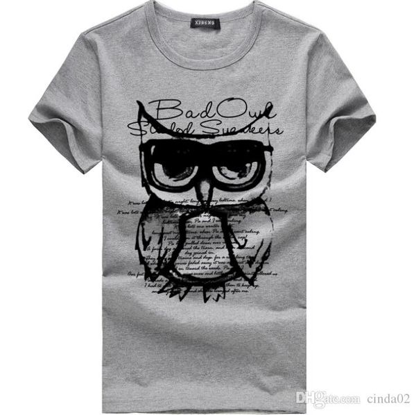 

мода коротким рукавом печатный мужской футболки мужские футболки топы cotton casual tee, White;black