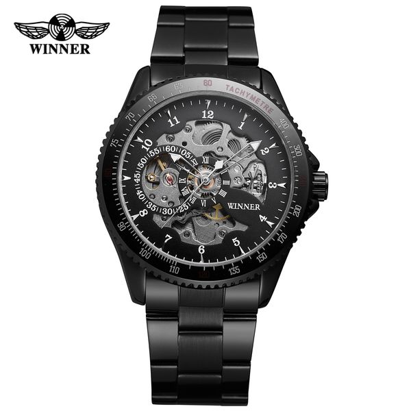 

new mens fashion casual hollow gear mechanical movement automatic mechanical watch, Slivery;brown