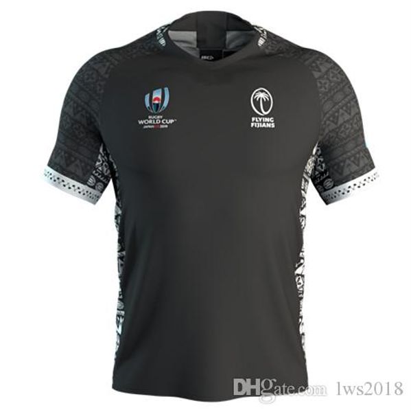 

fiji rugby rwc 2019 home jersey size s--5xl ing, Black;gray