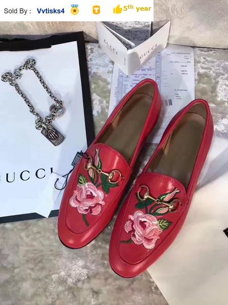 rose embroidered shoes
