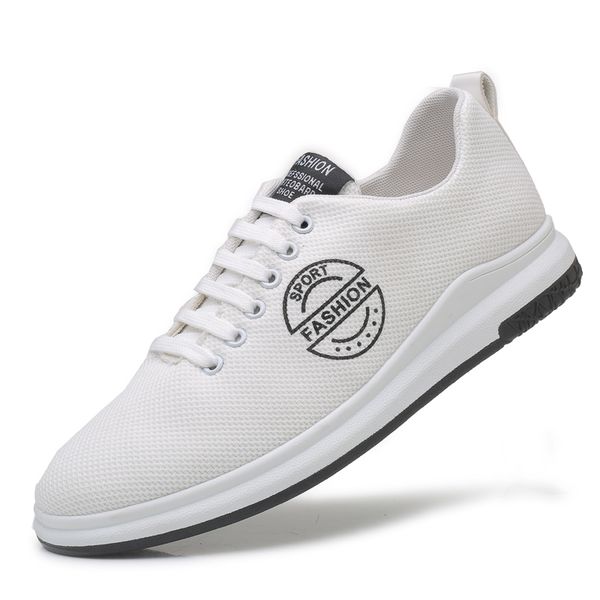 

new men's air mesh non-leather casual shoes man sneakers lace-up hard-wearing fashion style sellers high quality, Black