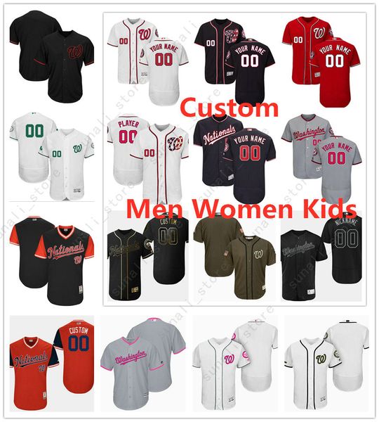 

Custom Men Women Kids Washington 6 Anthony Rendon 31 Max Scherzer 37 Stephen Strasburg 7 Trea Turner 11 Ryan Zimmerman Nationals Jerseys
